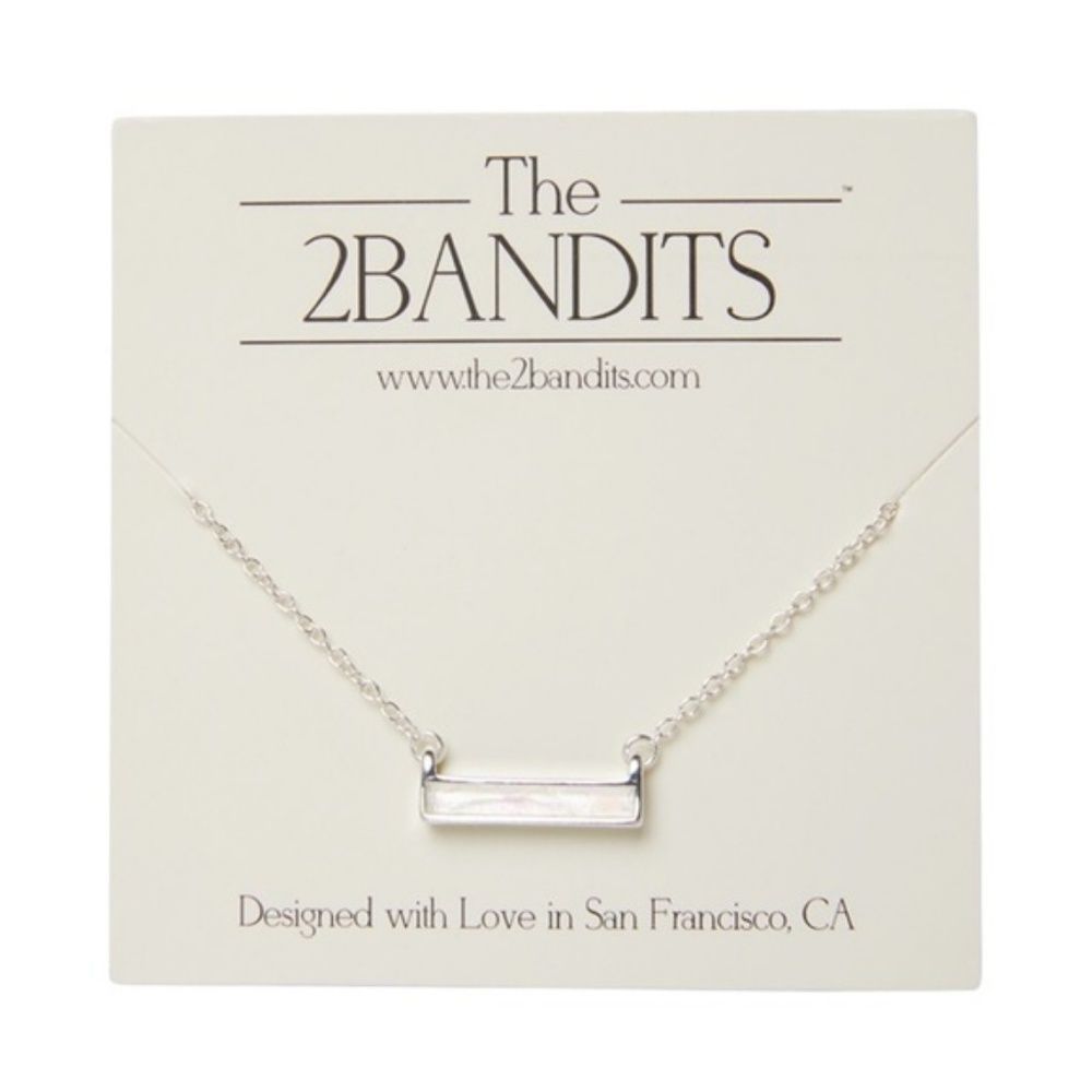 NWT The 2Bandits Iridescent Bar Sparkle Necklace